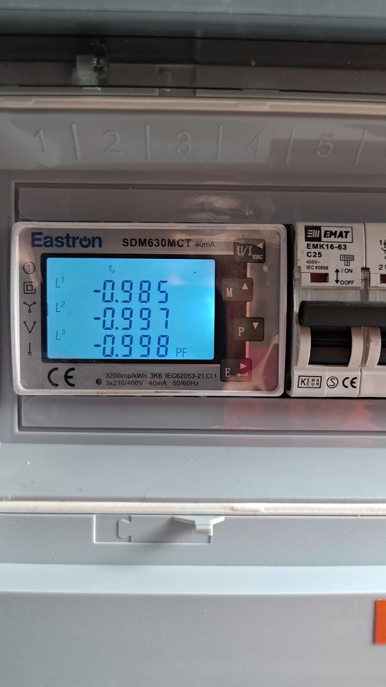 Een digitale energiemeter in de meterkast